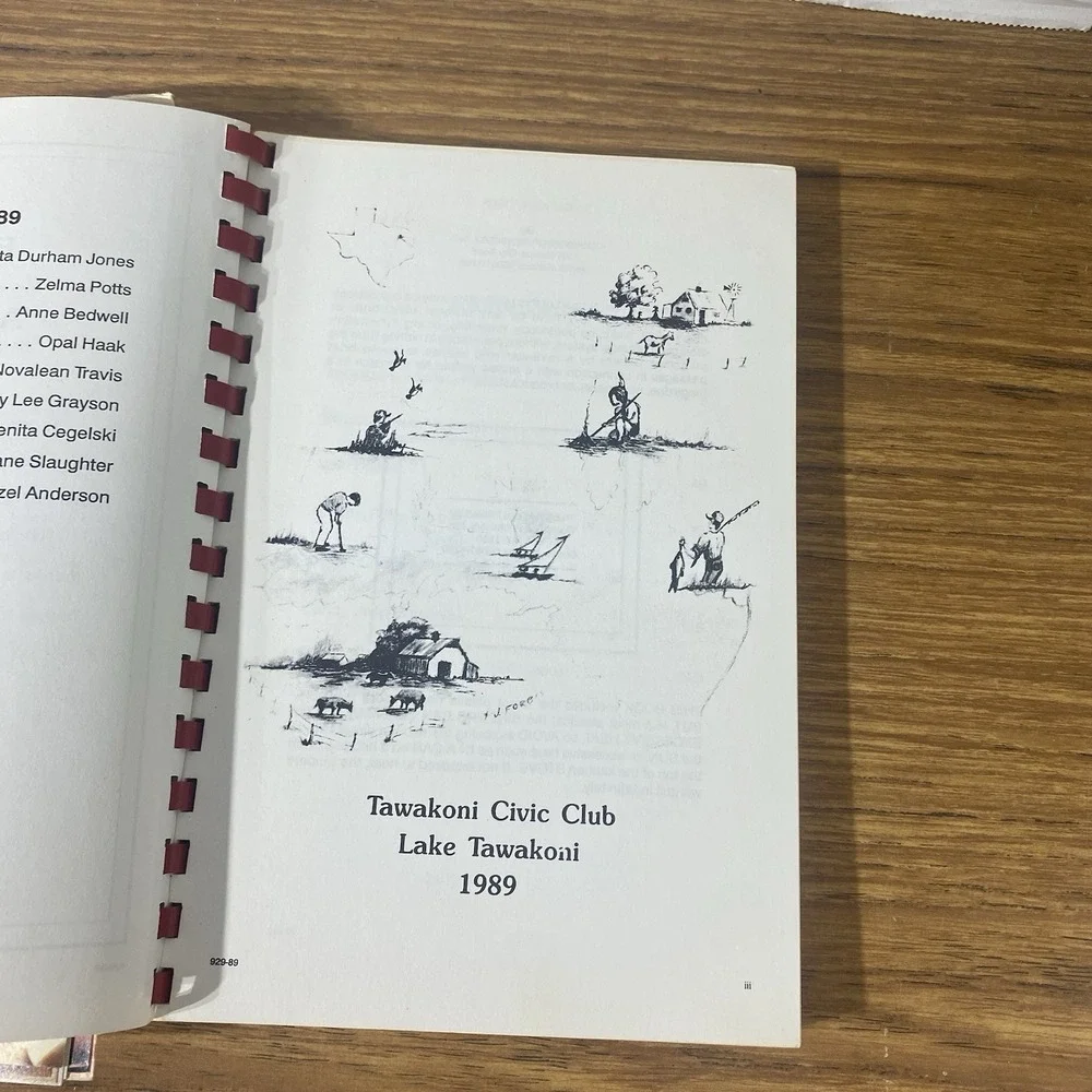 VTG 1989 Lake Tawakoni Texas In Good Taste II Cookbook Civic Club Regional Comb